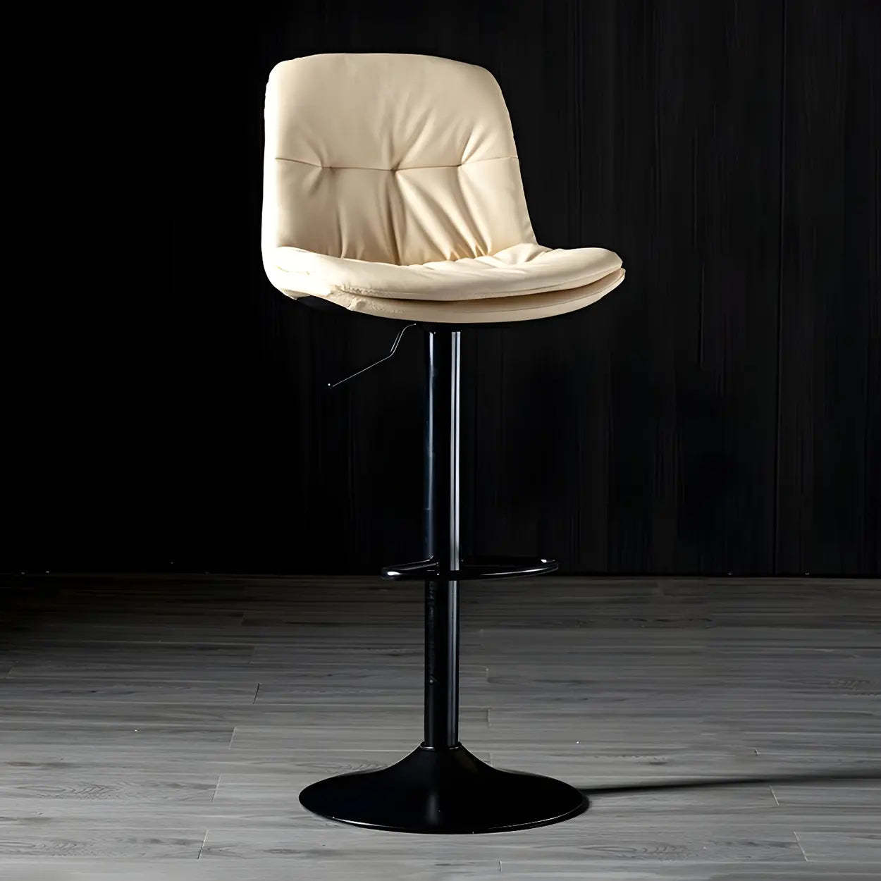Adjustable Leather Swivel Bar Stool