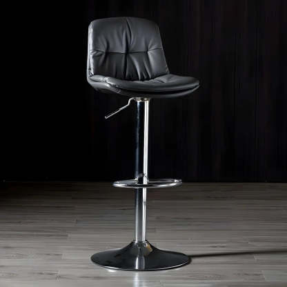 Adjustable Leather Swivel Bar Stool
