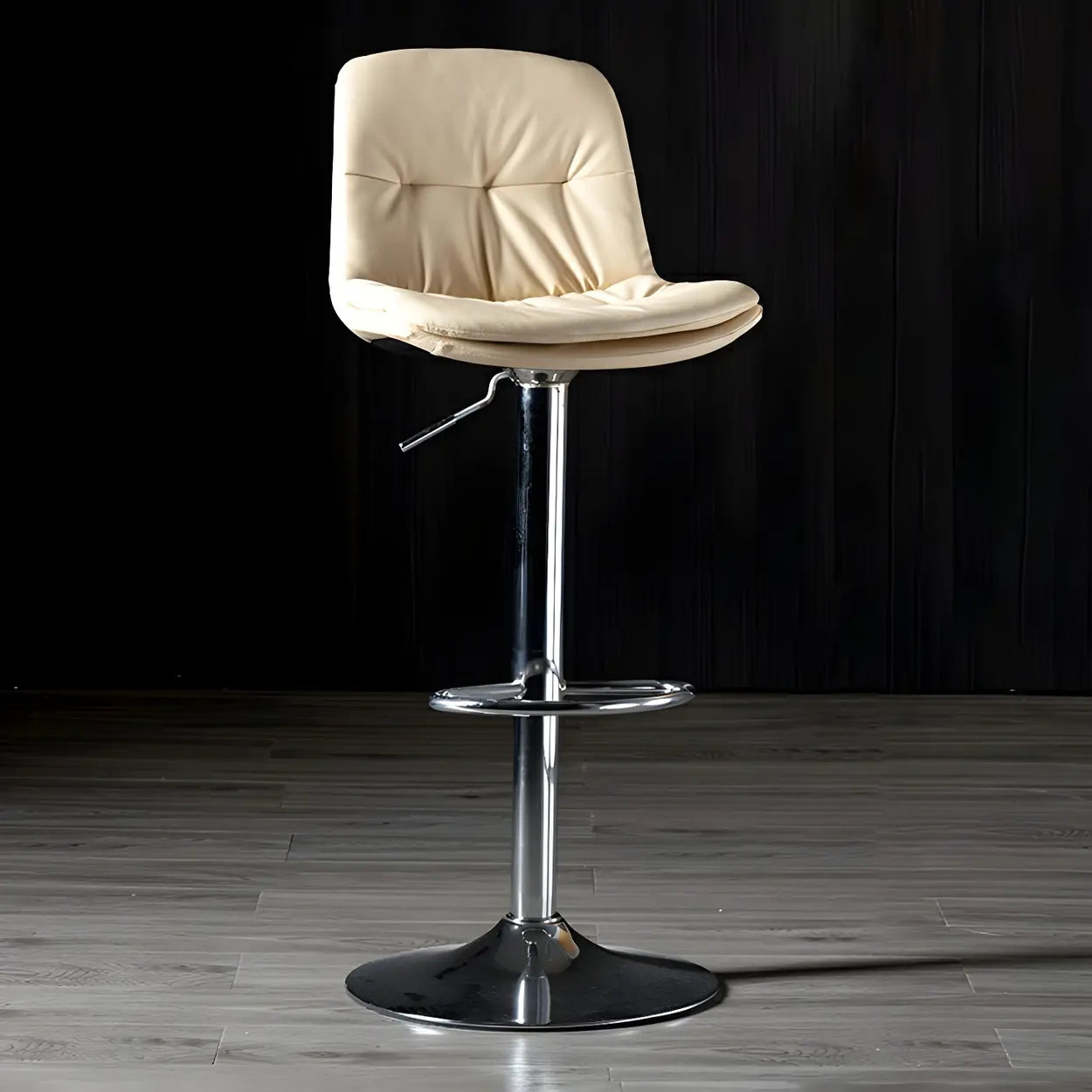 Adjustable Leather Swivel Bar Stool