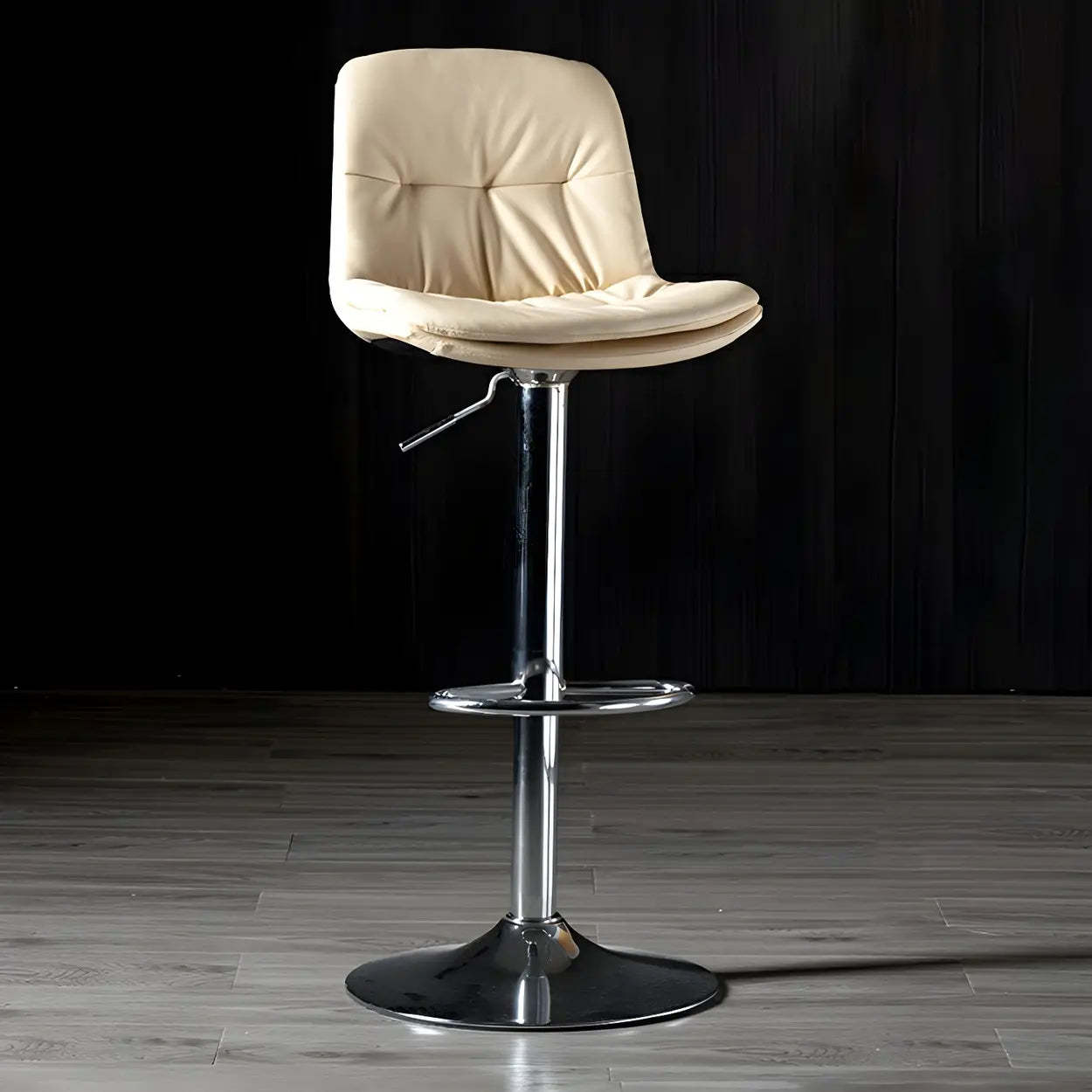 Adjustable Leather Swivel Bar Stool