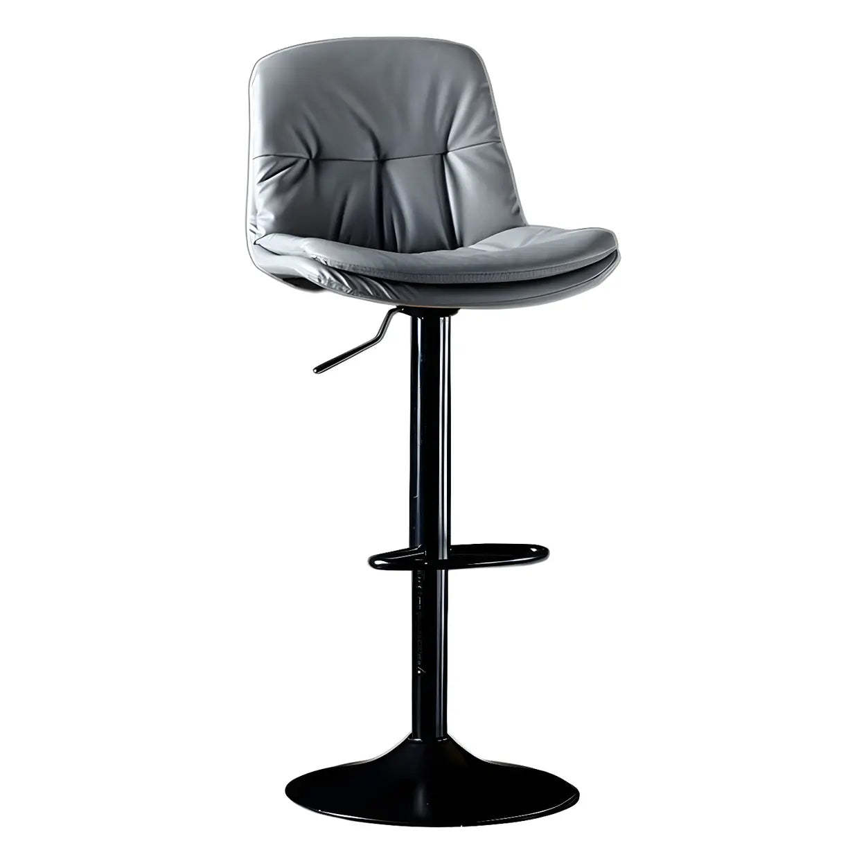 Adjustable Leather Swivel Bar Stool