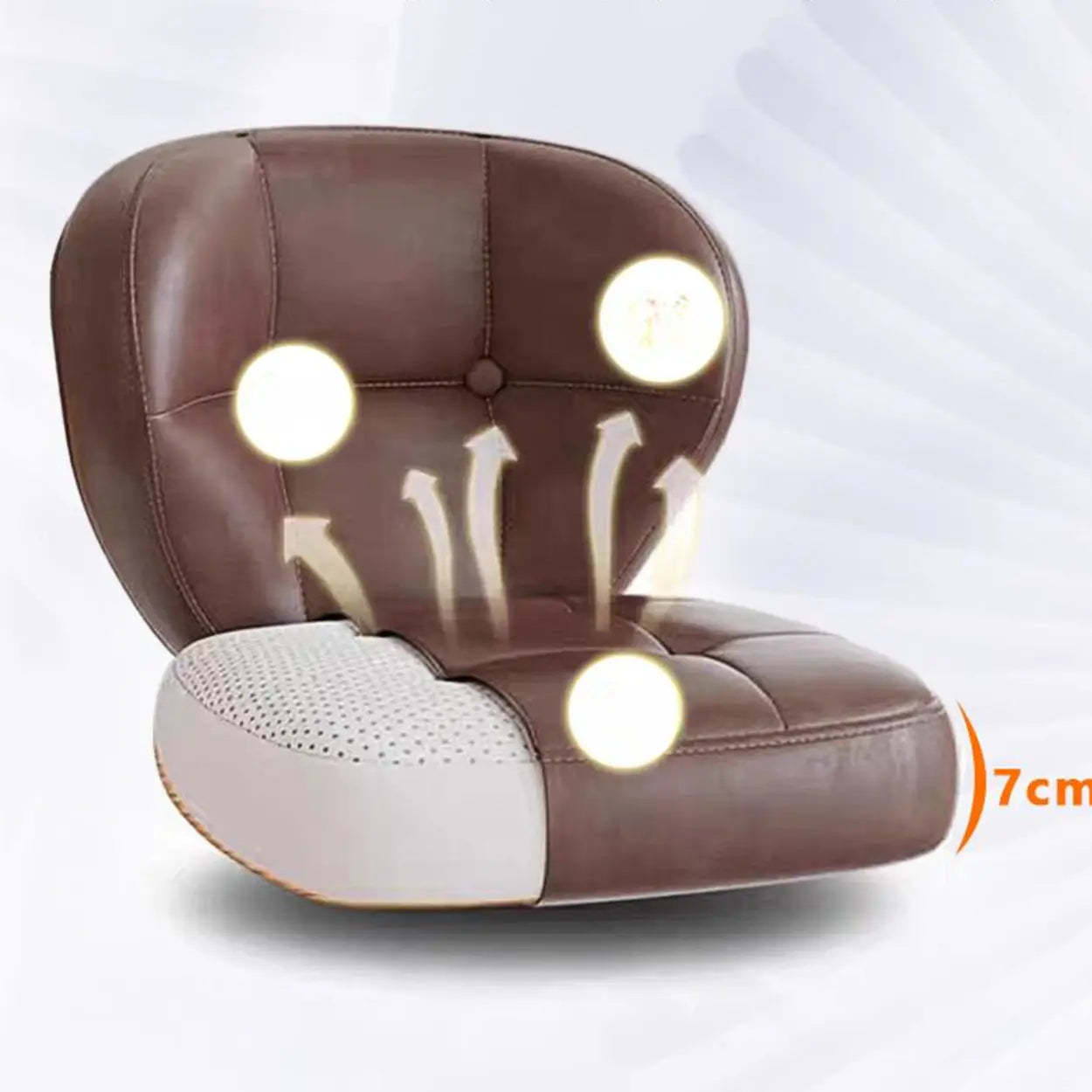 Adjustable Leather Swivel Pedestal Bar Stool