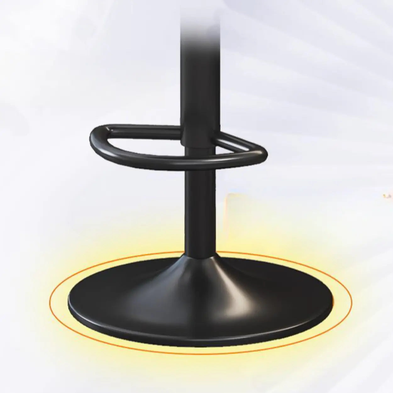 Adjustable Leather Swivel Pedestal Bar Stool