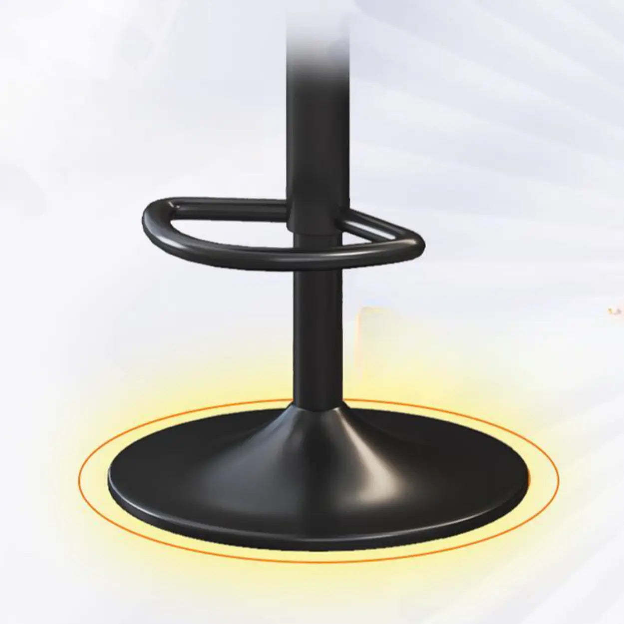 Adjustable Leather Swivel Pedestal Bar Stool