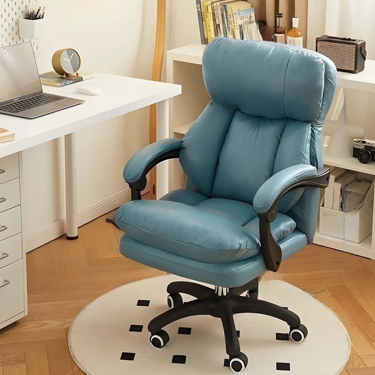 Gray leather office chairs for office — Lake Blue