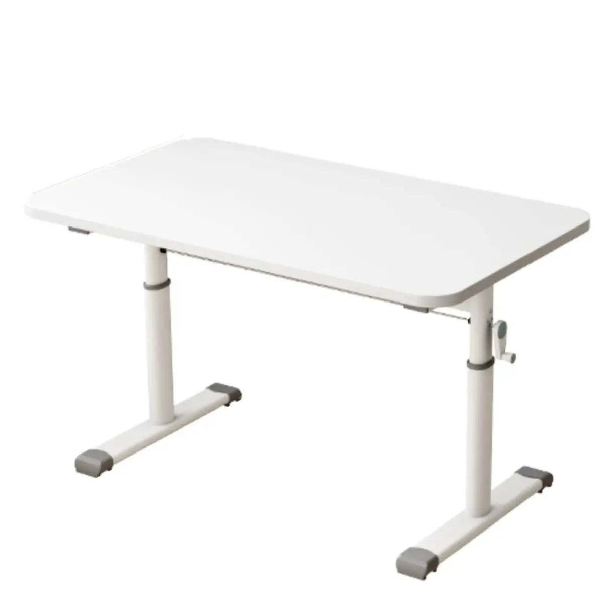 Adjustable Wood T-Shape Computer Desk — Without Chairs / Grey