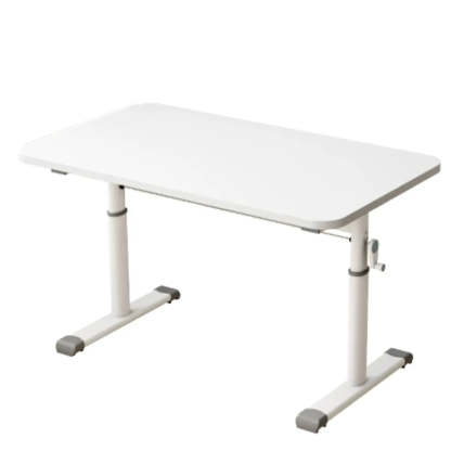 Adjustable Wood T-Shape Computer Desk — Without Chairs / Grey