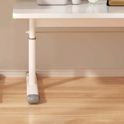 Adjustable Wood T-Shape Computer Desk — Without Chairs / Grey