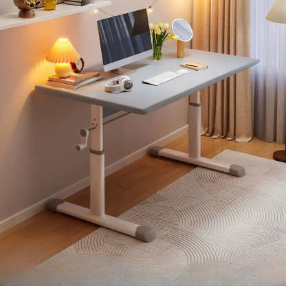 Adjustable Wood T-Shape Computer Desk
