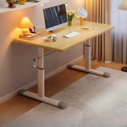 Adjustable Wood T-Shape Computer Desk