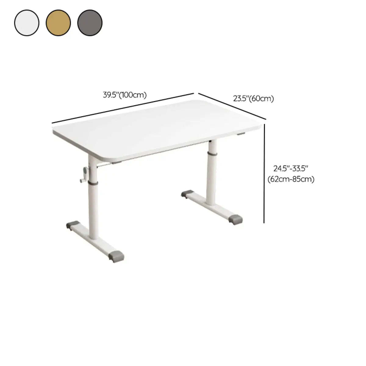 Adjustable Wood T-Shape Computer Desk