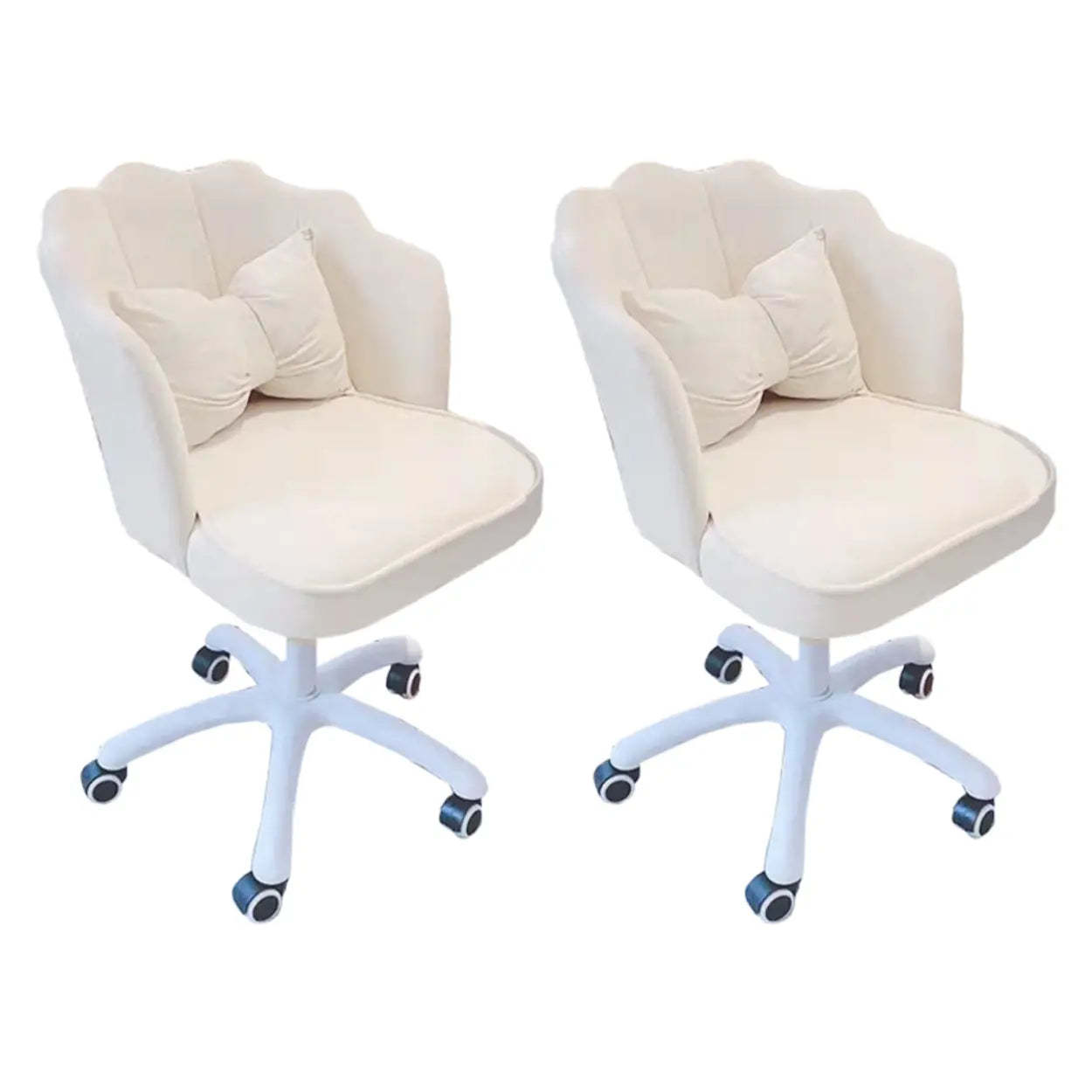 Gray modern milky upholstered office chairs