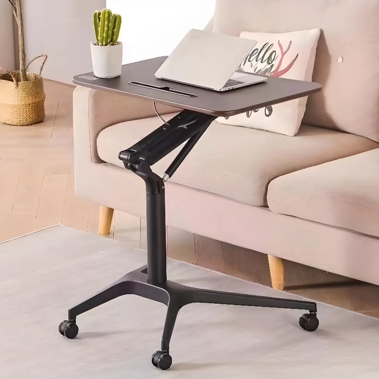 Adjustable Mobile Wood Small Standing Desk