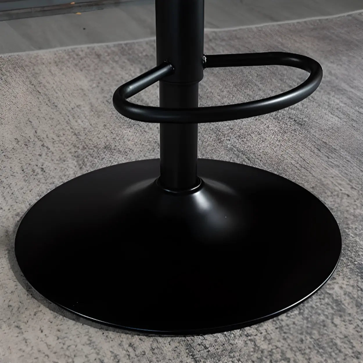 Adjustable Leather Swivel Bar Stool with Arms — Gray/ Yellow / Black