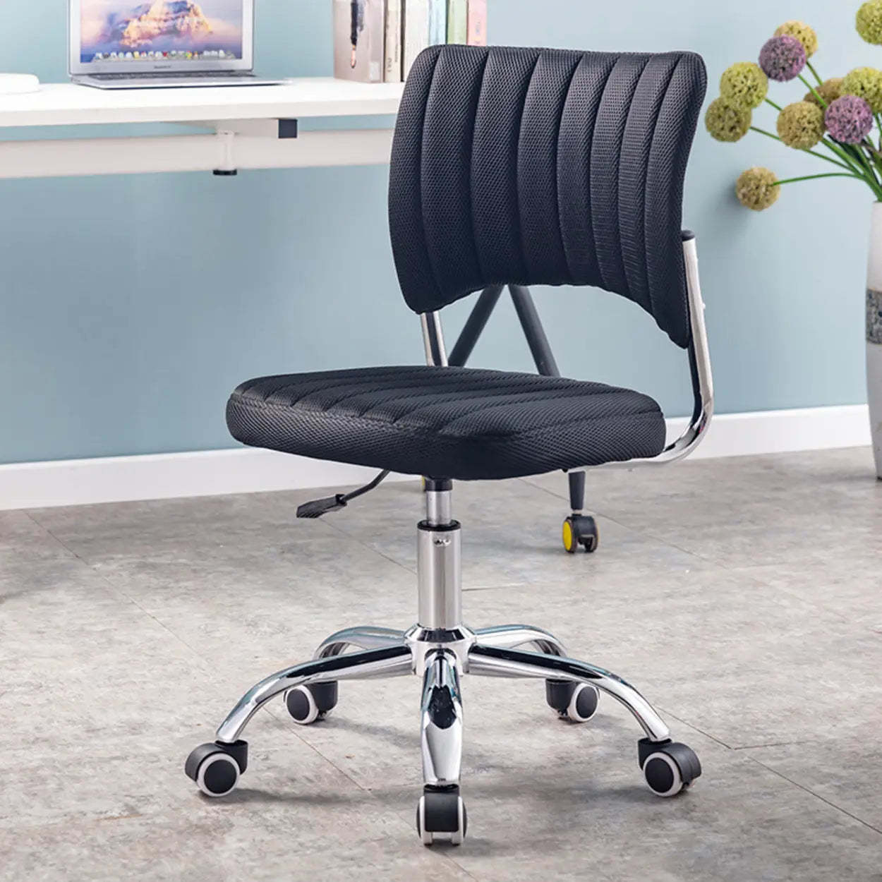 Black leather office chairs - leather