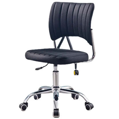 Adjustable Swivel Leather Office Chair — Light Gray