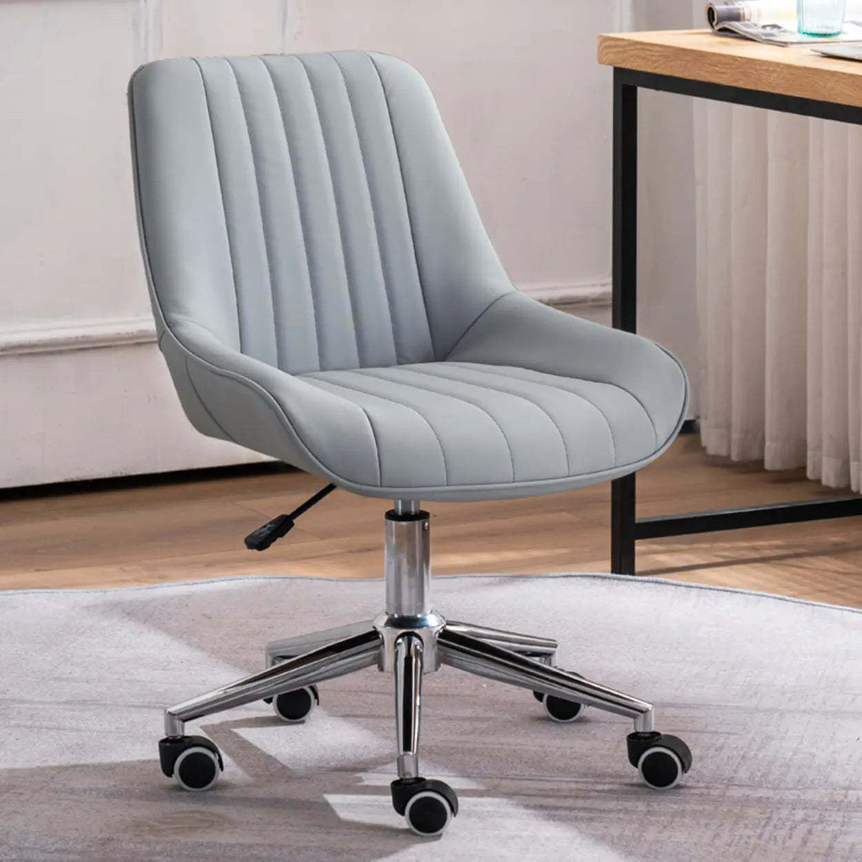 Orange Ergonomic PU Leather Adjustable Office Chair