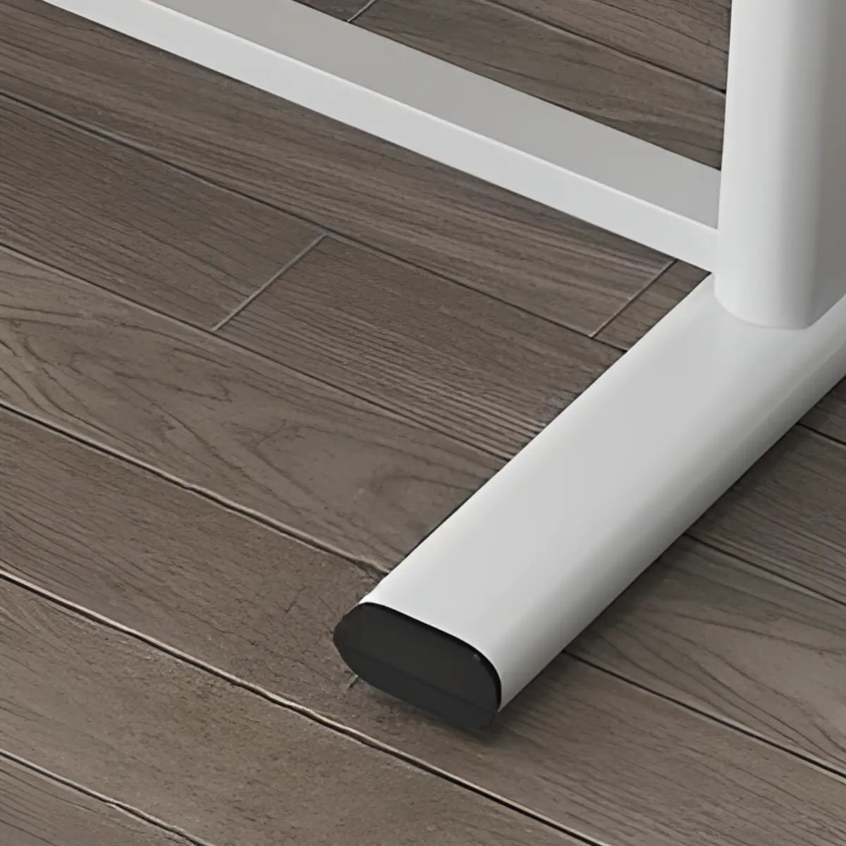 Adjustable Metal T-Shape Computer Desk — Without Chairs / Black