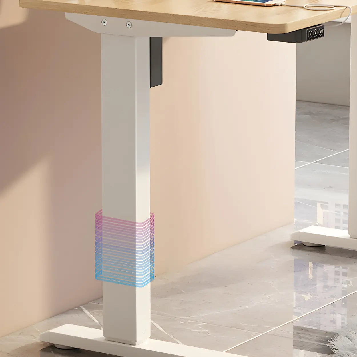 Adjustable Steel T-Shape Standing Desk