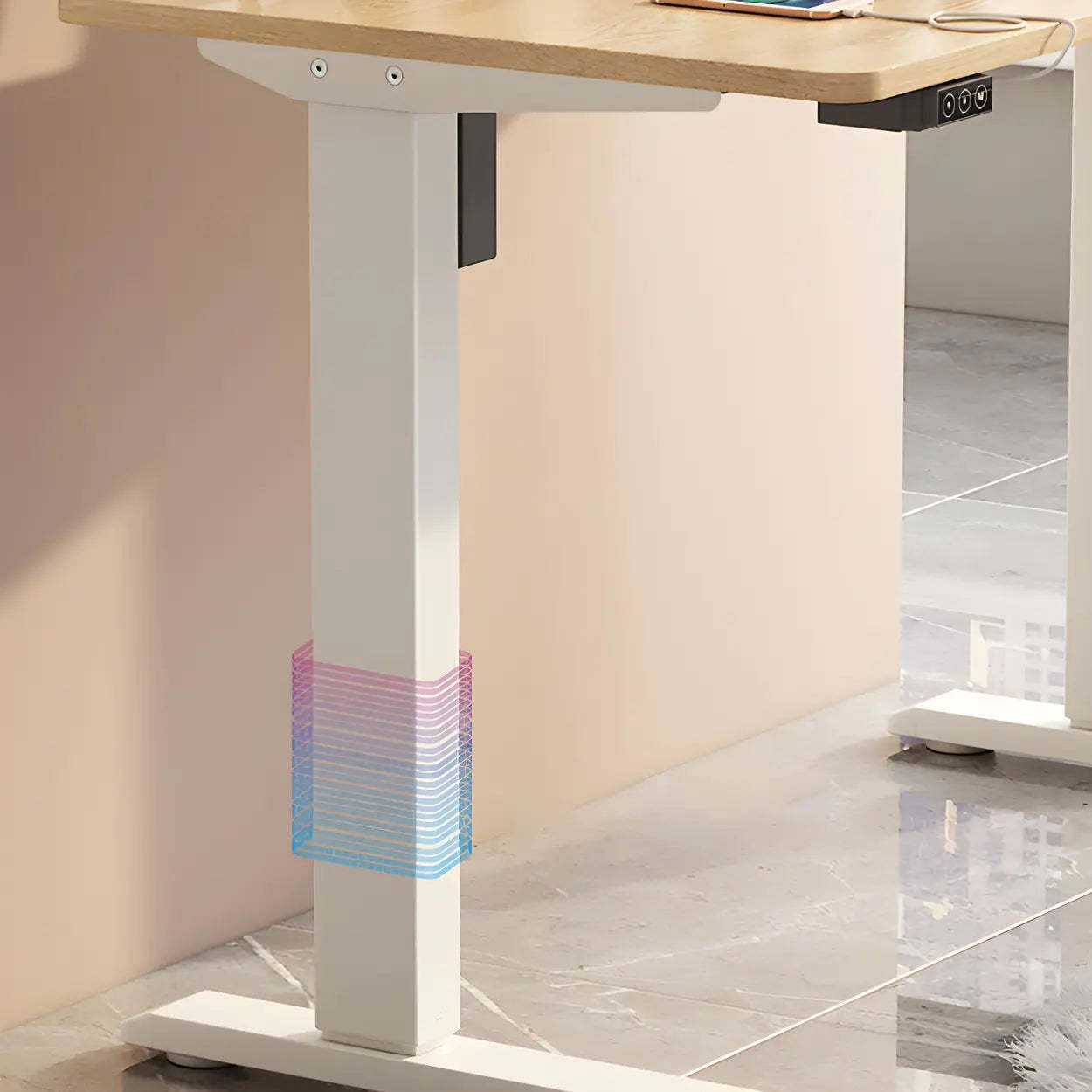 Adjustable Steel T-Shape Standing Desk