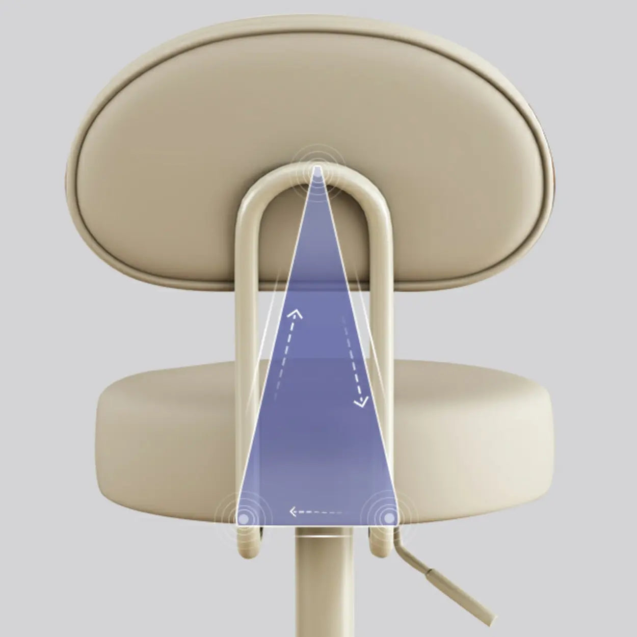Adjustable Round Leather Swivel Bar Stool