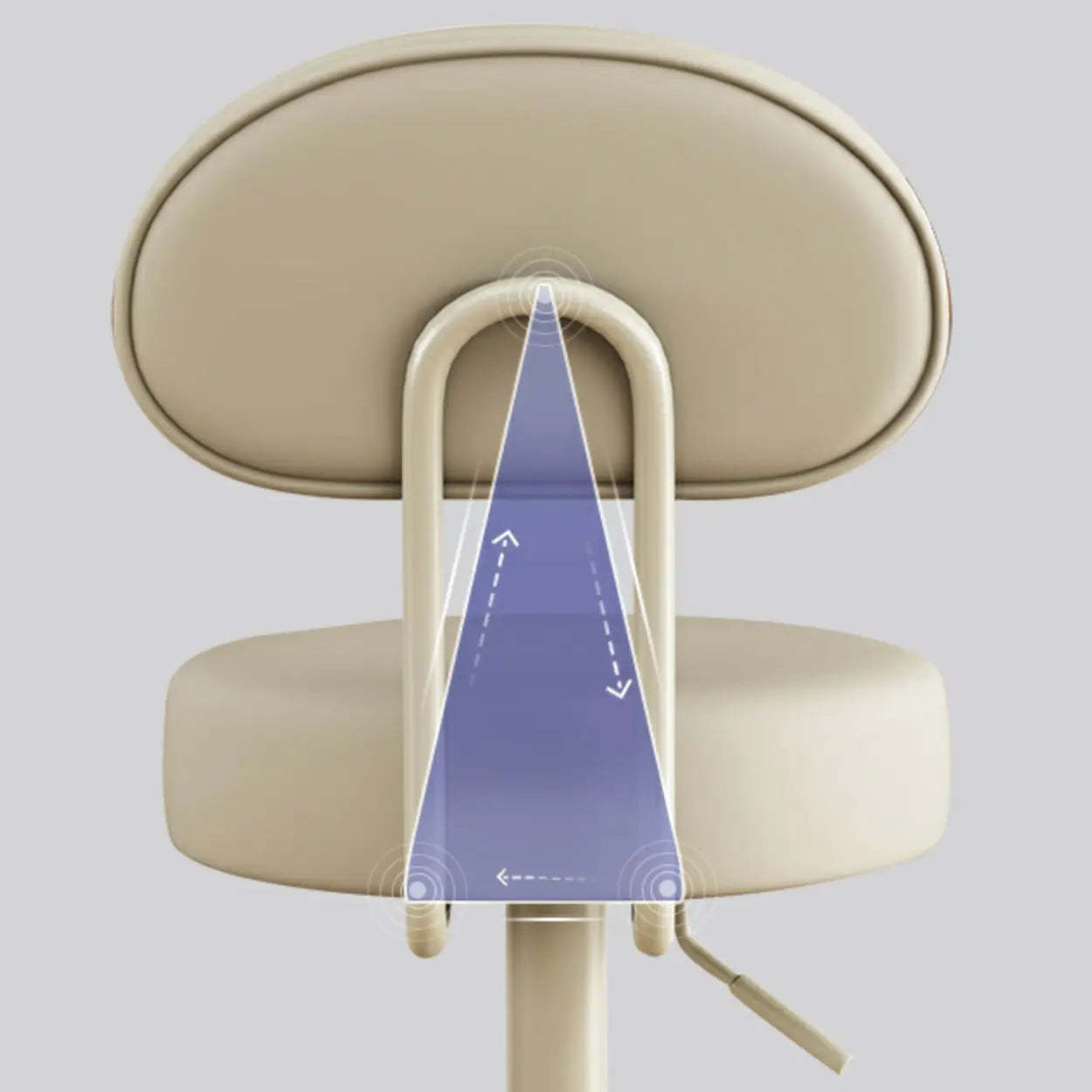 Adjustable Round Leather Swivel Bar Stool