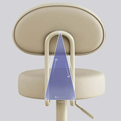 Adjustable Round Leather Swivel Bar Stool