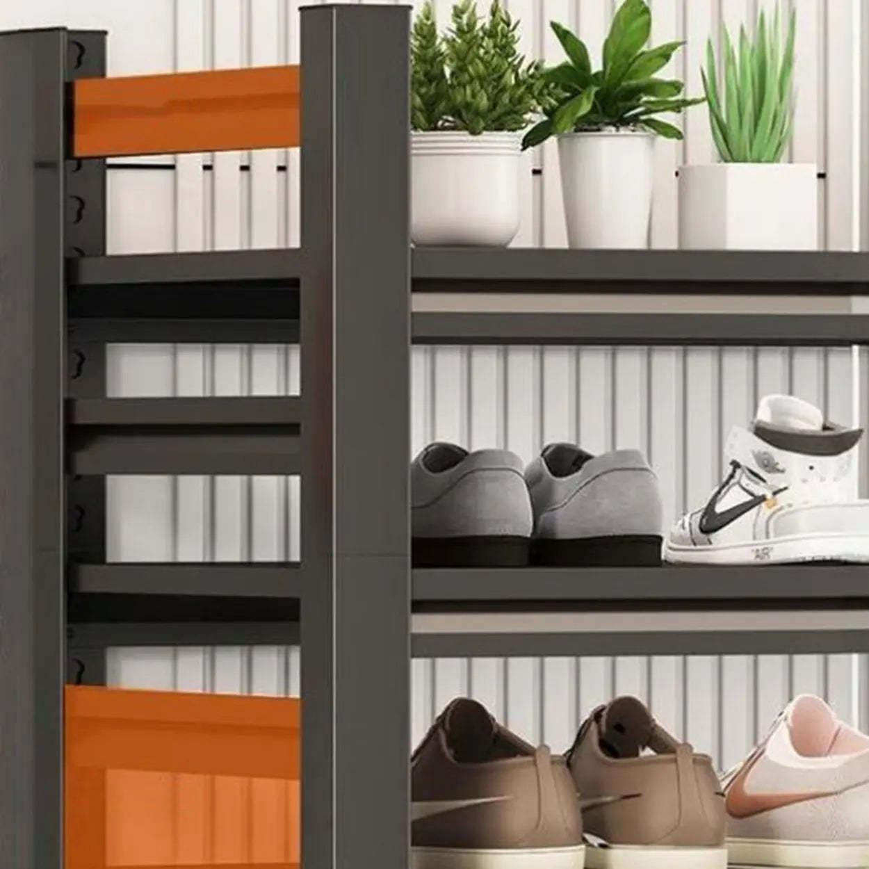 Metal Adjustable Shoe Rack — 4 Tiers