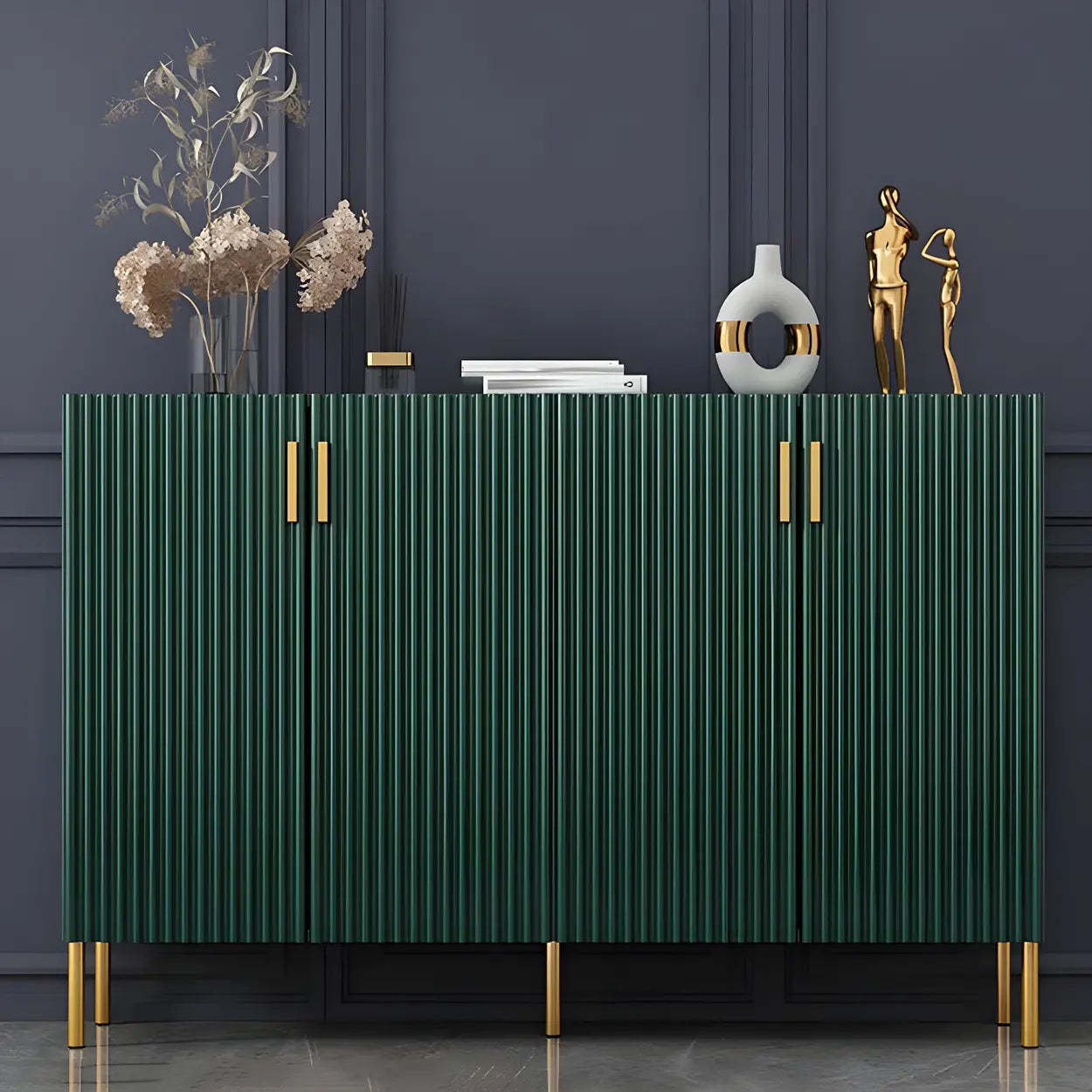 Closed-Back Wood Shoe Cabinet