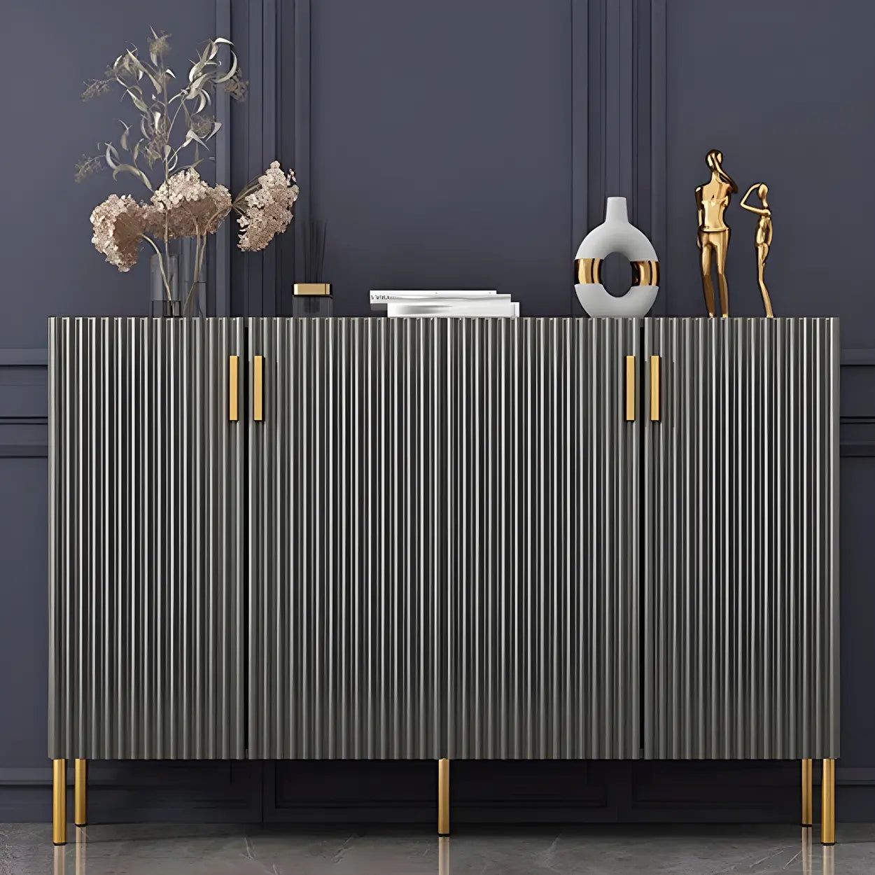 Closed-Back Wood Shoe Cabinet