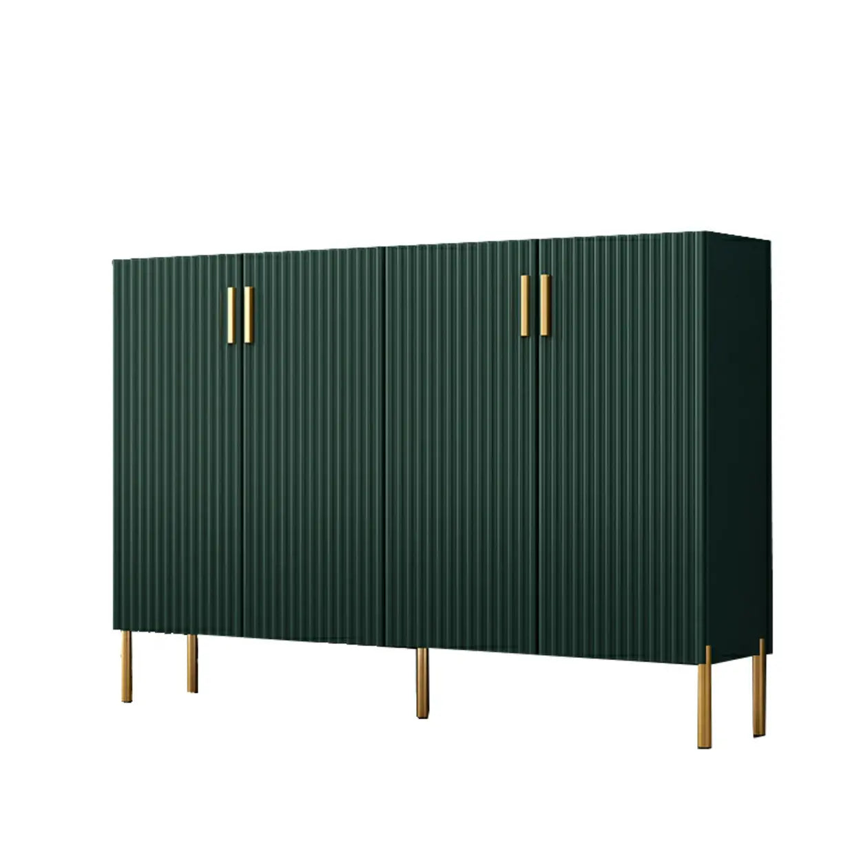 Closed-Back Wood Shoe Cabinet — Grey