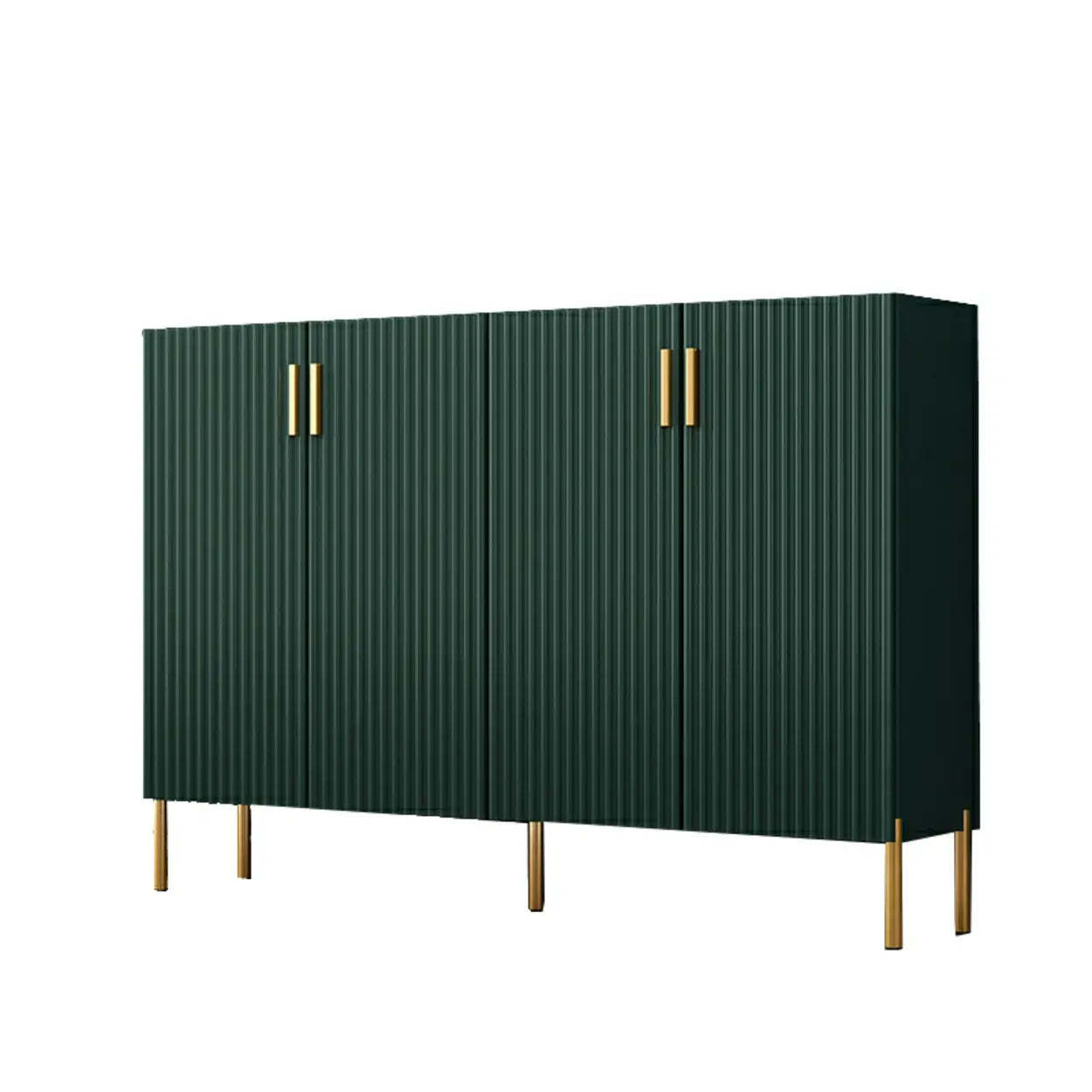 Closed-Back Wood Shoe Cabinet — Grey