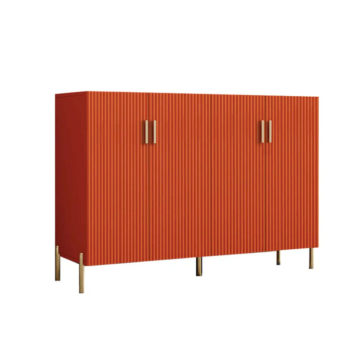Adjustable Wood Orange Cabinet Large Buffet