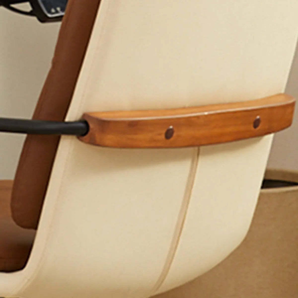 Brown Leather Adjustable Swivel Office Chair