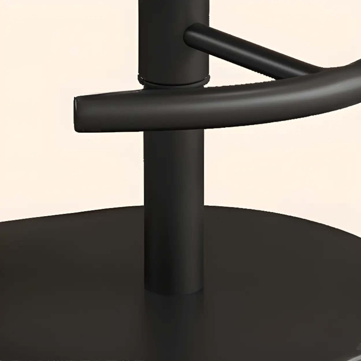 Adjustable Swivel Bucket Leather Bar Stool — Silver / Beige
