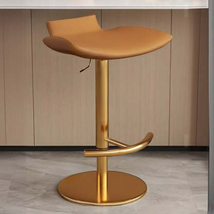 Adjustable Swivel Bucket Leather Bar Stool