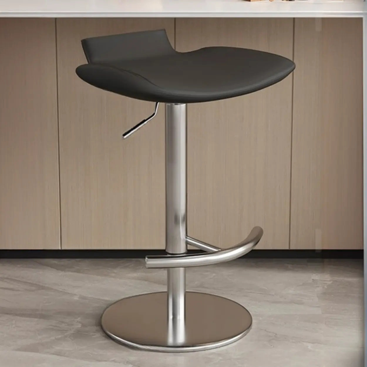Adjustable Swivel Bucket Leather Bar Stool