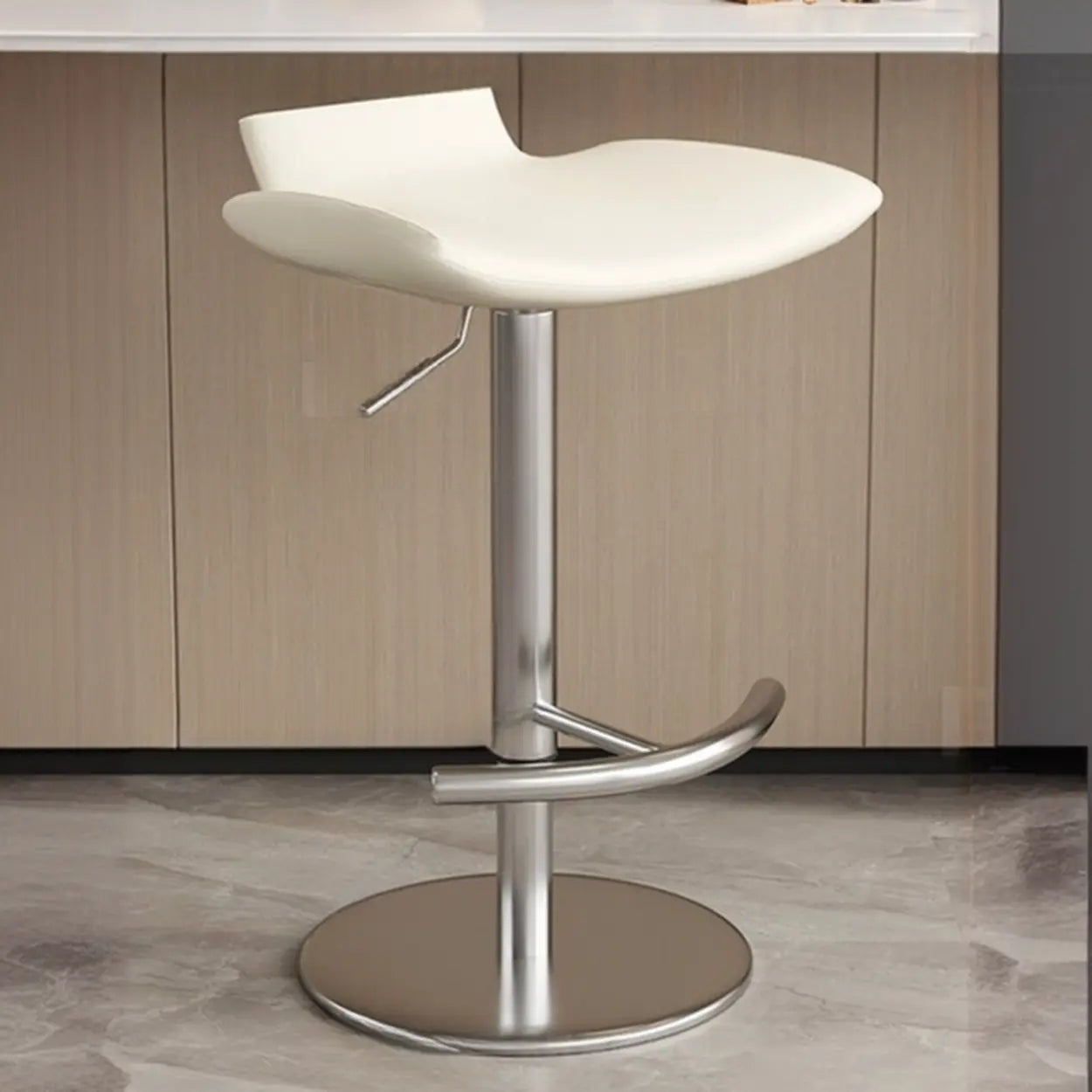 Adjustable Swivel Bucket Leather Bar Stool