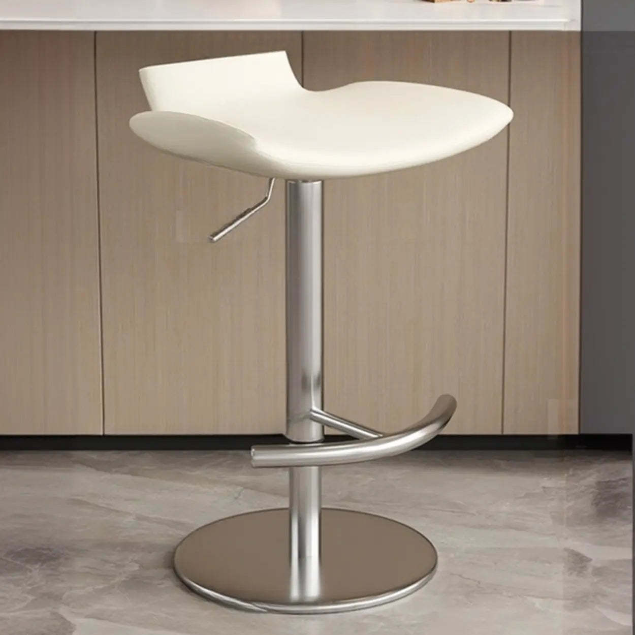 Adjustable Swivel Bucket Leather Bar Stool