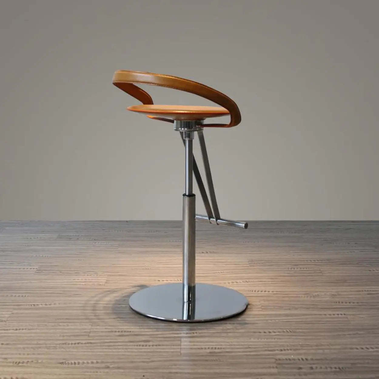Adjustable Swivel Leather Steel Bar Stool