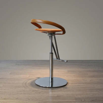 Adjustable Swivel Leather Steel Bar Stool