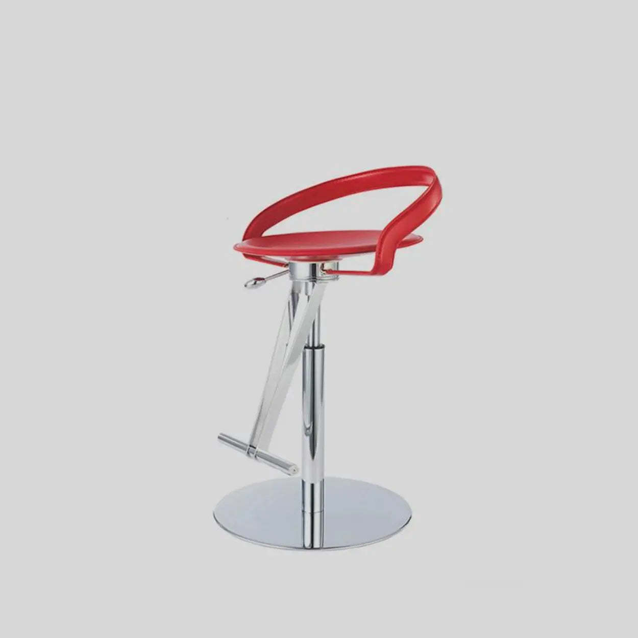 Adjustable Swivel Leather Bar Stool
