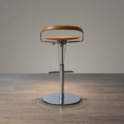 Adjustable Swivel Leather Steel Bar Stool