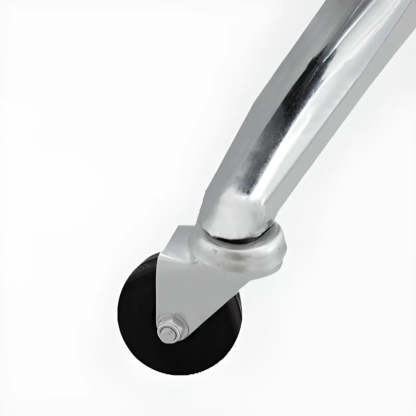 Swivel Round Leather Bar Stool with Wheels