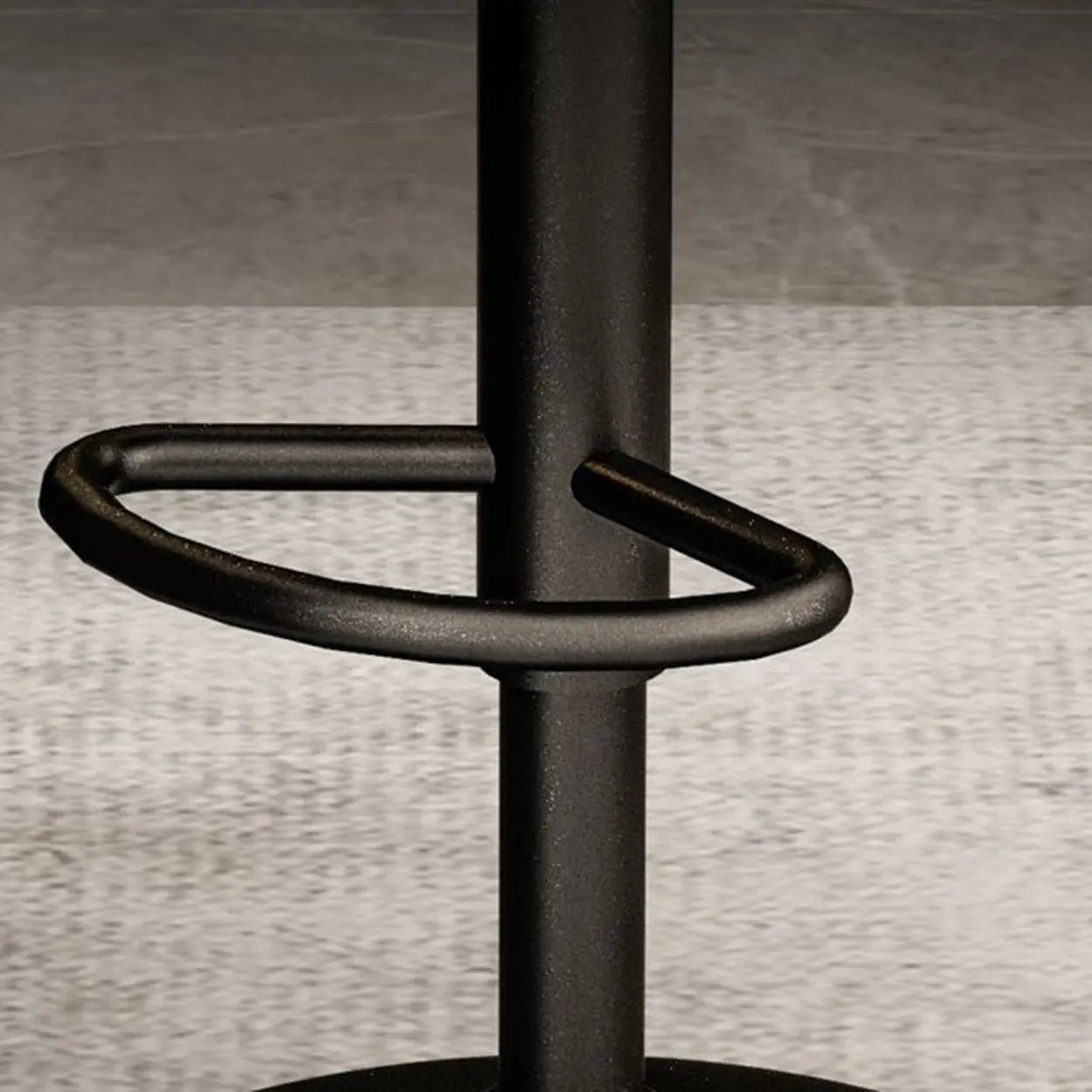 Adjustable Round Leather Low-Back Swivel Bar Stool
