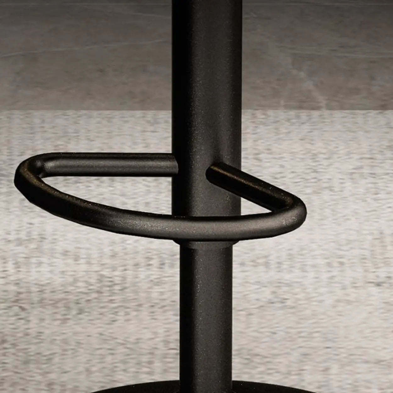 Adjustable Round Leather Low-Back Swivel Bar Stool