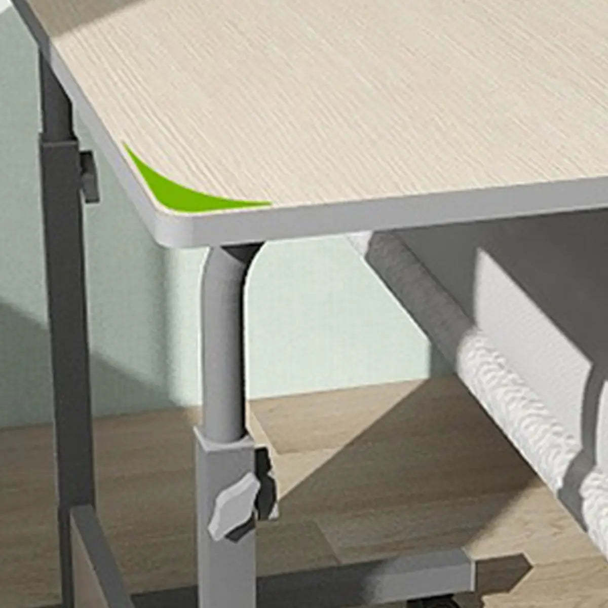 Adjustable White Mobile Wood Standing Desk