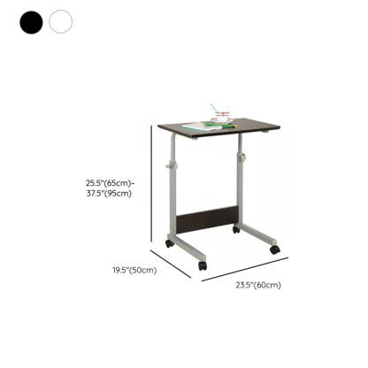 Adjustable White Mobile Wood Standing Desk
