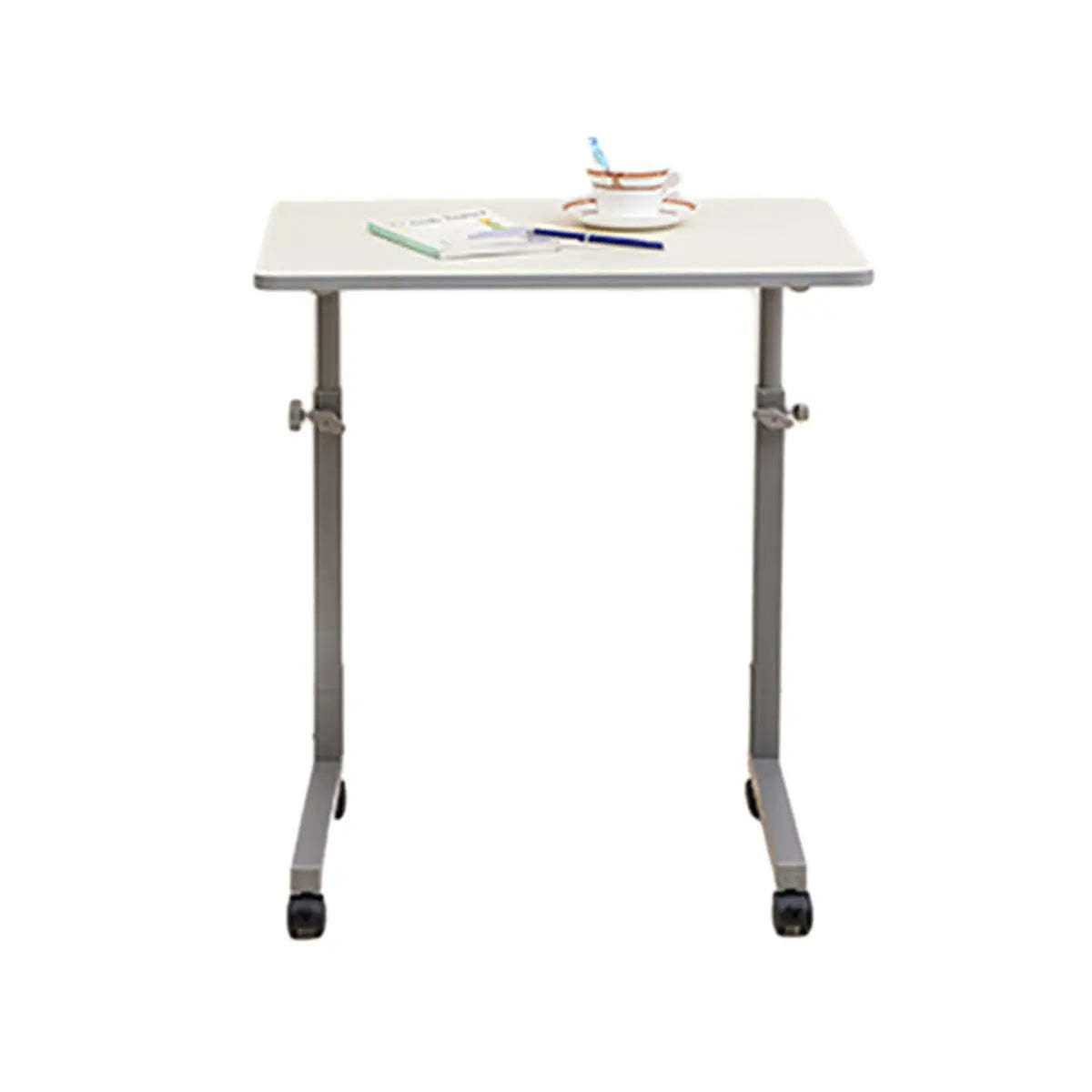 Adjustable White Mobile Wood Standing Desk