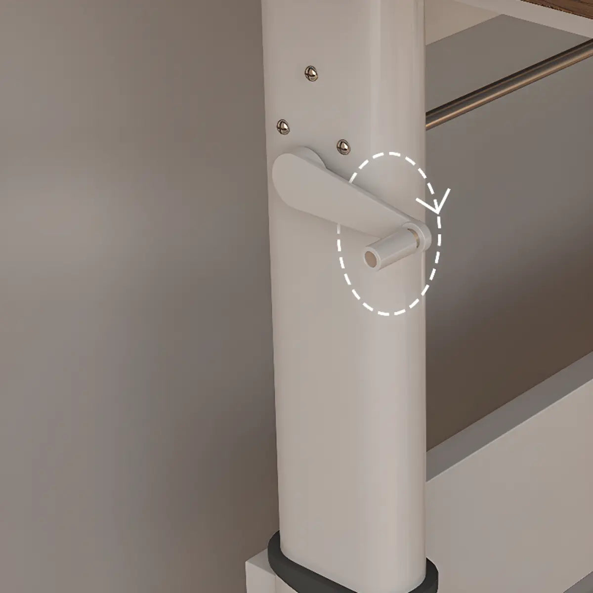 Adjustable White T-Shape Writing Desk — White / Without Chairs